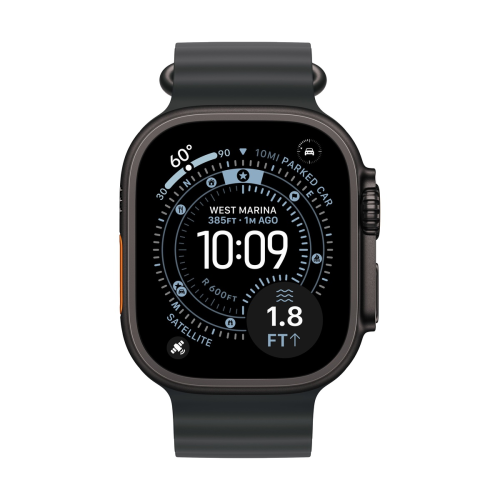 Apple Watch Ultra 3 (2025), 49 мм корпус из титана цвета «Black», ремешок Ocean Band цвета «Black»