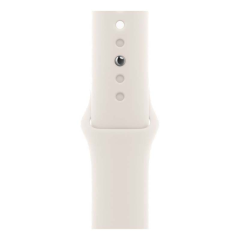 Apple Watch SE (2024), 44 мм корпус из алюминия цвета «Starlight», ремешок Sport Band размера S/M цвета «Starlight»