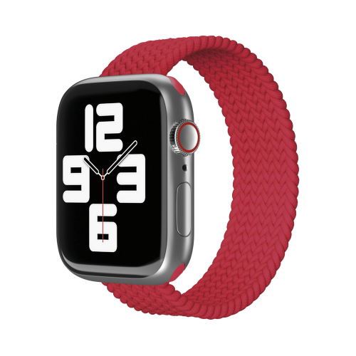 Ремешок нейлоновый плетёный VLP для Apple Watch 38/40/41, L/XL, 2шт, красный