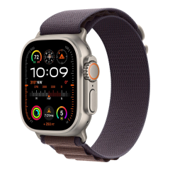 Apple Watch Ultra 2 (2023), 49 мм корпус из титана цвета «Natural», ремешок Alpine Loop размера M цвета «Indigo»