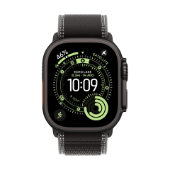 Apple Watch Ultra 3 (2025), 49 мм корпус из титана цвета «Black», ремешок Trail Loop размера M/L цвета «Black/Charcoal»