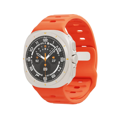Ремешок силиконовый VLP Pulse Band для Samsung Watch Ultra 47 мм, оранжевый