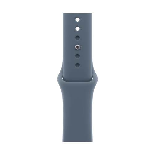 Apple Watch Series 11, 46 мм корпус из алюминия цвета «Jet Black», ремешок Sport Band размера S/M цвета «Anchor Blue»
