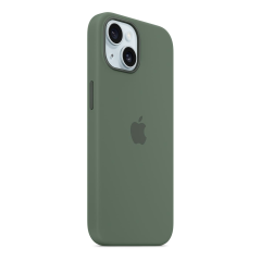 Чехол для Apple iPhone 15 Silicone Case с MagSafe Cypress, зеленый