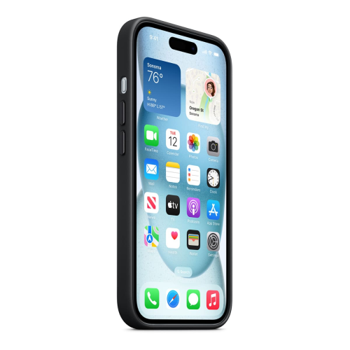 Чехол FineWoven Case для Apple iPhone 15 с MagSafe Black, черный купить в Донецке ДНР