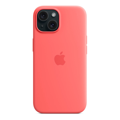 Чехол Silicone Case для Apple iPhone 15 с MagSafe Guava, розовый купить в Донецке ДНР