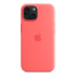 Чехол Silicone Case для Apple iPhone 15 с MagSafe Guava, розовый купить в Донецке ДНР