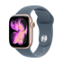 Apple Watch Series 11, 42 мм корпус из алюминия цвета «Rose Gold», ремешок Sport Band размера S/M цвета «Anchor Blue»