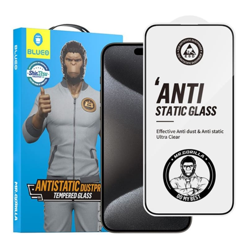 Защитное стекло для Samsung Galaxy A35/A55 BlueO Silk Full cover Anti-Static (с рамкой, антистатик) Black, черный купить в Донецке ДНР