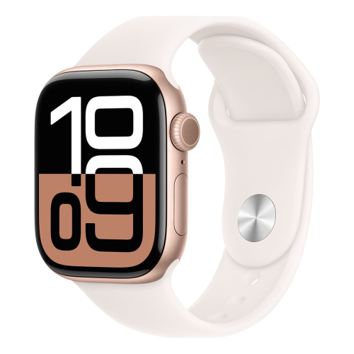 Apple Watch Series 10, 42 мм корпус из алюминия цвета «Rose Gold», ремешок Sport Band размера S/M цвета «Light Blush» купить в Донецке ДНР