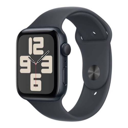 Apple Watch SE (2024), 44 мм корпус из алюминия цвета «Midnight», ремешок Sport Band размера S/M цвета «Midnight»