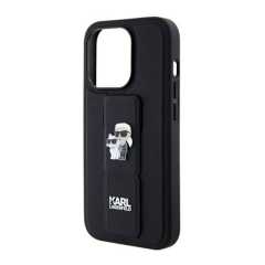 Чехол Karl Lagerfeld для iPhone 15 Pro Karl hc gripstand saffiano kc pins (KLHCP15LGSAKCPK) Черный
