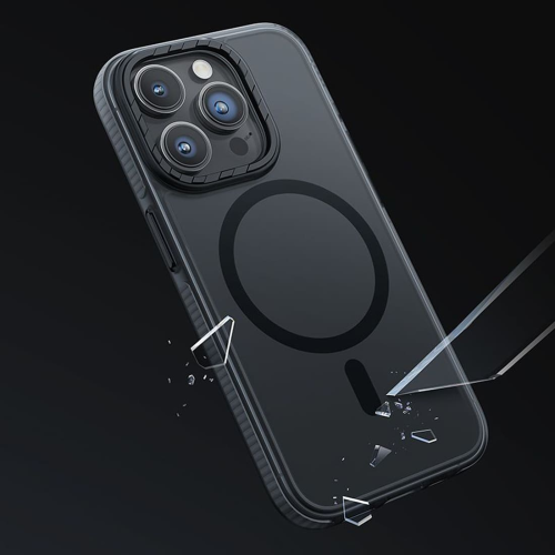 Чехол hoco. DROP PROOF Magnetic Smartphone Case для Apple iPhone 15 Pro Прозрачный черный купить в Донецке ДНР