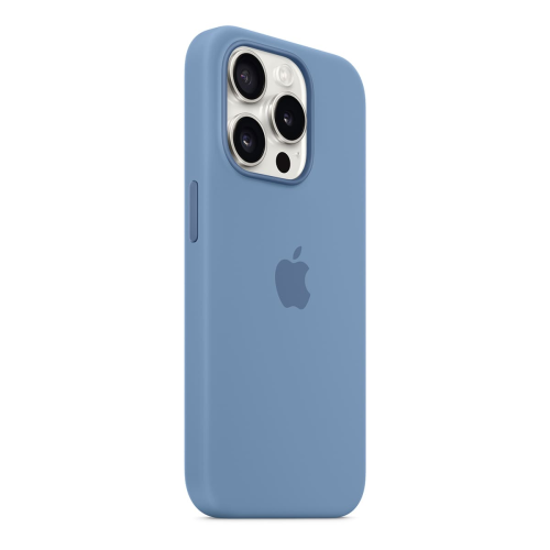 Чехол Silicone Case для Apple iPhone 15 Pro с MagSafe Winter Blue, голубой купить в Донецке ДНР