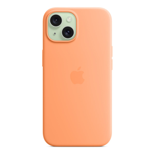 Чехол Silicone Case для Apple iPhone 15 с MagSafe  Orange Sorbet, оранжевый купить в Донецке ДНР