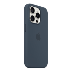 Чехол Silicone Case для Apple iPhone 15 Pro с MagSafe (original) Storm Blue, синий