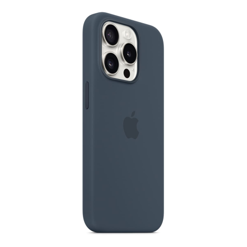 Чехол Silicone Case для Apple iPhone 15 Pro с MagSafe (original) Storm Blue, синий купить в Донецке ДНР