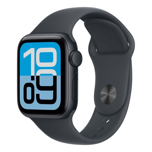 Apple Watch SE 3 (2025), 40 мм корпус из алюминия цвета «Midnight», ремешок Sport Band размера S/M цвета «Midnight»